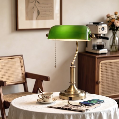 Banker table lamp - table, with