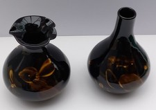 STUDIO POTTERY VASES * MARTIN PETTINGER * SOMERSET * RABBIT VASE & BIRD VASE 