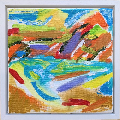 Sidmouth seascape acrylic - sidmouth,