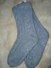 Fat Face Womens Cable Knit Cosy Bed Socks BNWT Blue