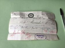 Ayrshire & Scotish Limes fire clay pavement  goods 1905 Receipt Ref R32367