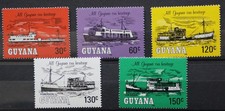 Guyana 1983  River Boats 1127-31 MNH