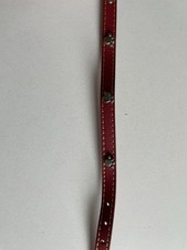 Red Paw Studded Faux Leather Dog Collar Small Sized 9.5-12.5”