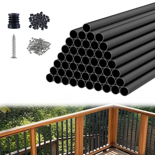 Black aluminum deck balusters - aluminum,