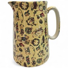 Christmas Jug Vintage Christmas Design England Chintz Pitcher Stonewear 9inches