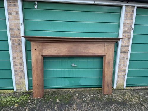 Vintage oak mantlepiece - oak,