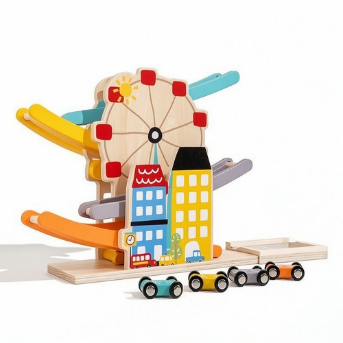 Wooden race track - wooden, car