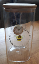 Cooksmart Bumble Bees Collection 1.5 Litre Glass Storage jar bamboo lid