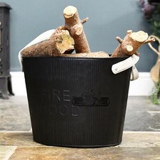 Small Black Steel "Fire Wood"