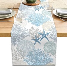 Linen Coastal Table Runner