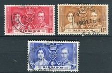 Barbados KGVI 1937 Coronation Omnibus issue fine used