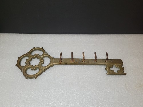 Vintage brass wall mount key - vintage,