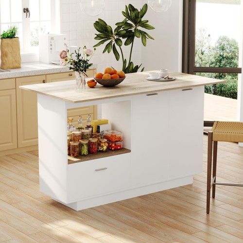 Kitchen island foldable - 59.1",