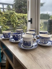 Vintage Blue Willow 8 Cups &