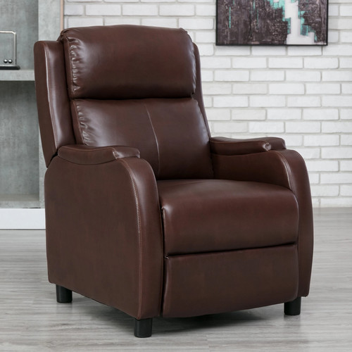 Leather recliner armchair - leather,