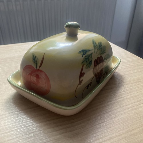 Stoneware butter dish with - stoneware,