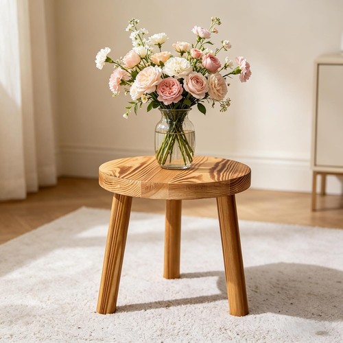 Jetaine small wooden stool - jetaine,