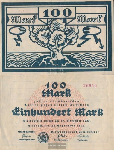 Banknote eisenach 1922 - banknote,