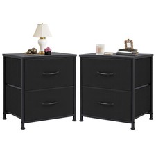 2 Drawers Nightstand Bedside