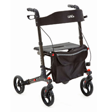 Comet Rollator 4 Wheel Walking Aid Foldable Adjustable Height Pannier CareCo