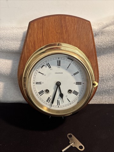 Vintage ships clock brass - vintage,