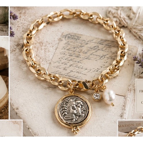 Equestrian coin anklet - equestrian,
