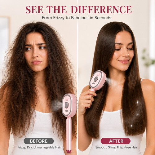 Electric steam hair brush - electric,