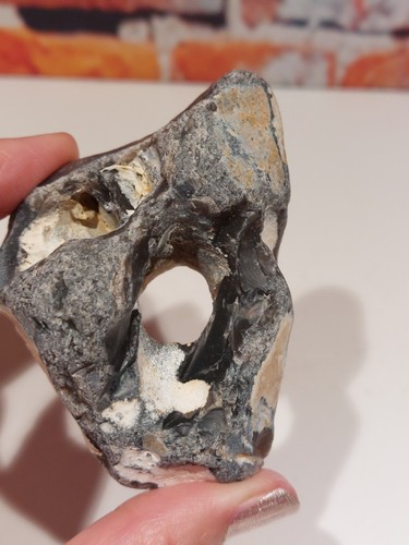 Natural hag stone - a,