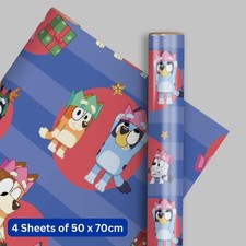 Bluey Christmas 4 Sheets & 4