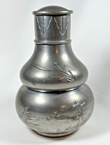 Antique chinese pewter gourd - chinese,