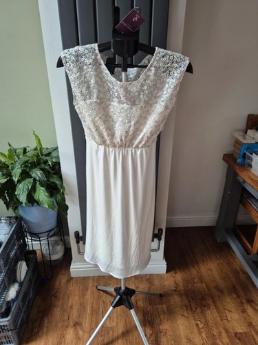White maternity dress - maternity, by