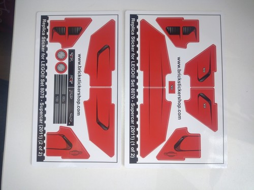 Lego 8070 supercar sticker - "supercar",