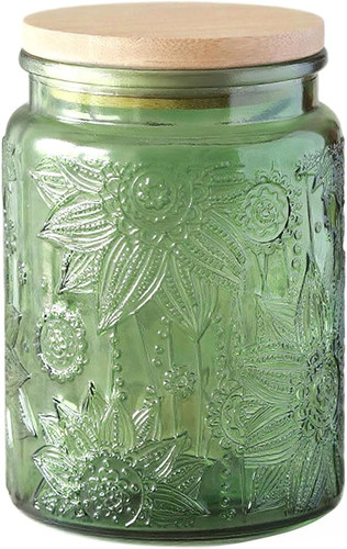 Vintage glass jar with - glass, lids