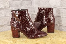 BURGUNDY PATENT LEATHER MID