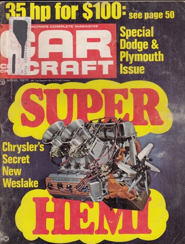 Car craft magazine april - magazine, 1971