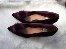 E,FERRI. Dark Burgundy Block Heel Shoe, Size Uk 6 (EUR 39) Nice Shoe
