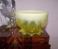 Vaseline Glass Bowl Yellow