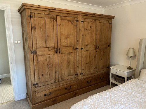 Large solid wood - solid, wardrobe