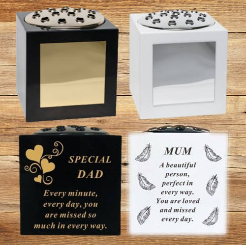 Dad mum grave flower vase - or,