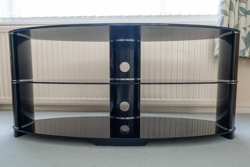 Shelf black toughened - black, glass