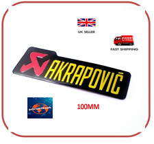 MOTORCYCLE  AKRAPOVIC EXHAUST HEAT PROOF STICKER /DECAL 100mm Aluminium   