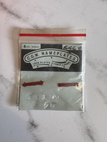 Nameplates for model - c.g.w.,