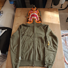A Bathing Ape (bape) Tiger Zip Hoody - Medium - Ollive