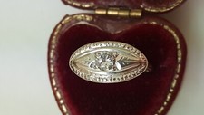 Antique Deco 14kt White Gold