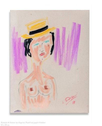 Pastel felt signed and - signed,