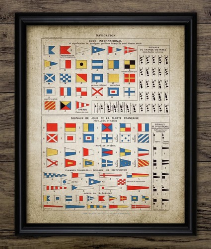 Maritime signal flags print - maritime,