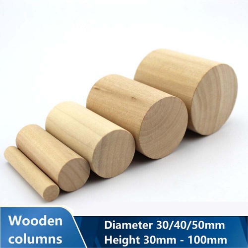 Natural wooden cylinde column - natural,