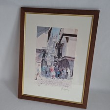 Canterbury Cathedral Ltd Edition  Watercolour Print by John Harvey Signed 155/75