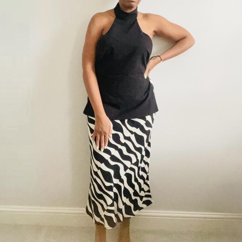 Zara black printed - printed, midi