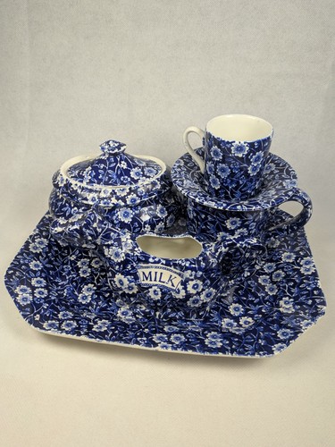 Burleigh blue calico piece - burleigh,